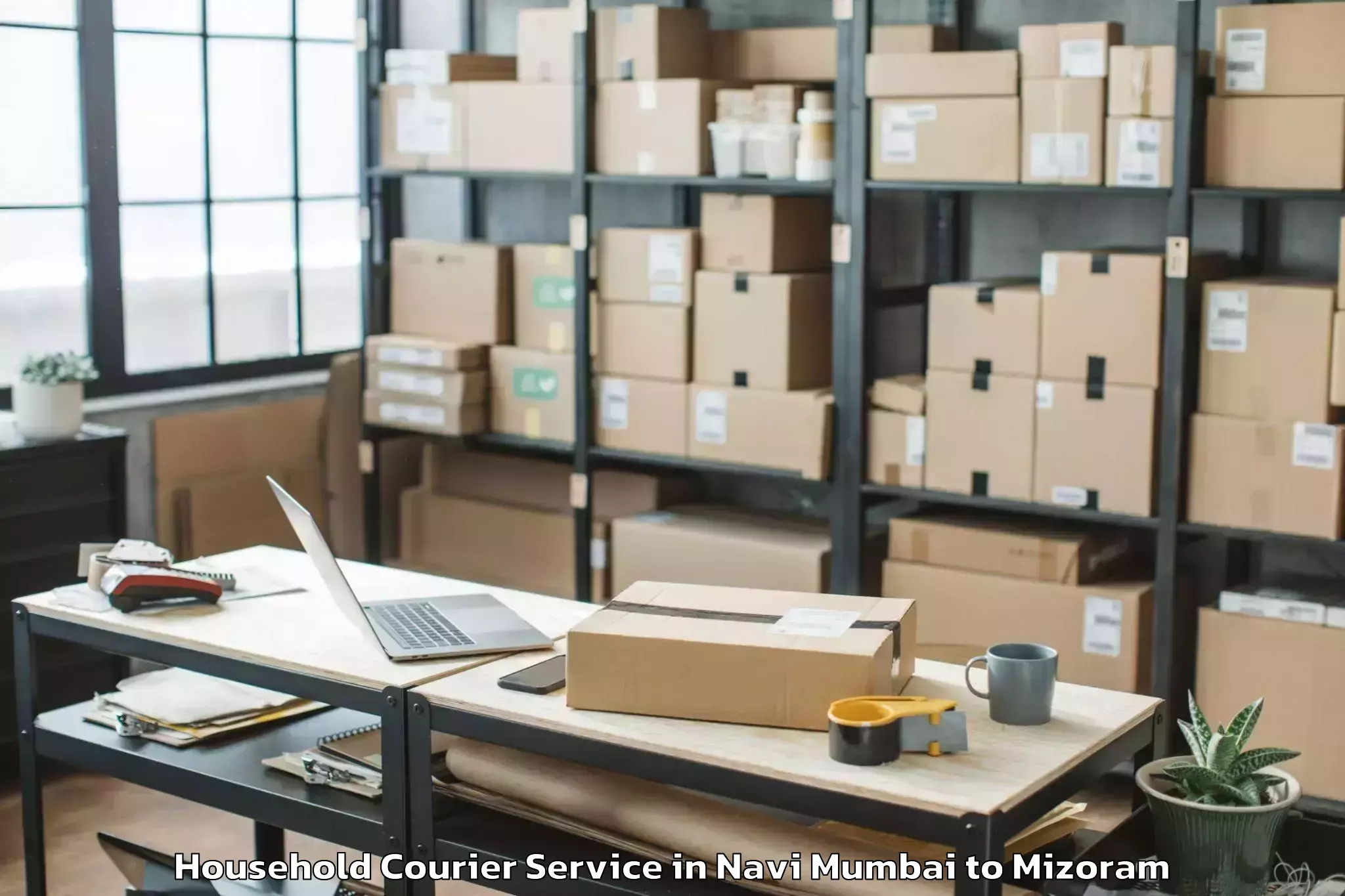 Reliable Navi Mumbai to Kolasib Household Courier